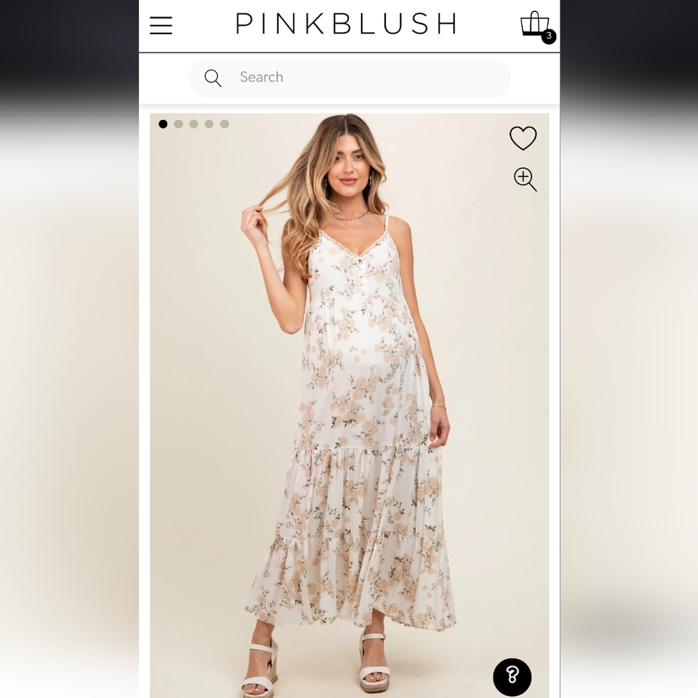 PinkBlush Maternity Floral Maxi Dress